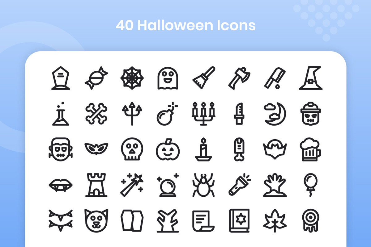 40 Halloween - Line, an Outline Icon by Kmg Design (Photo 2 of 2)