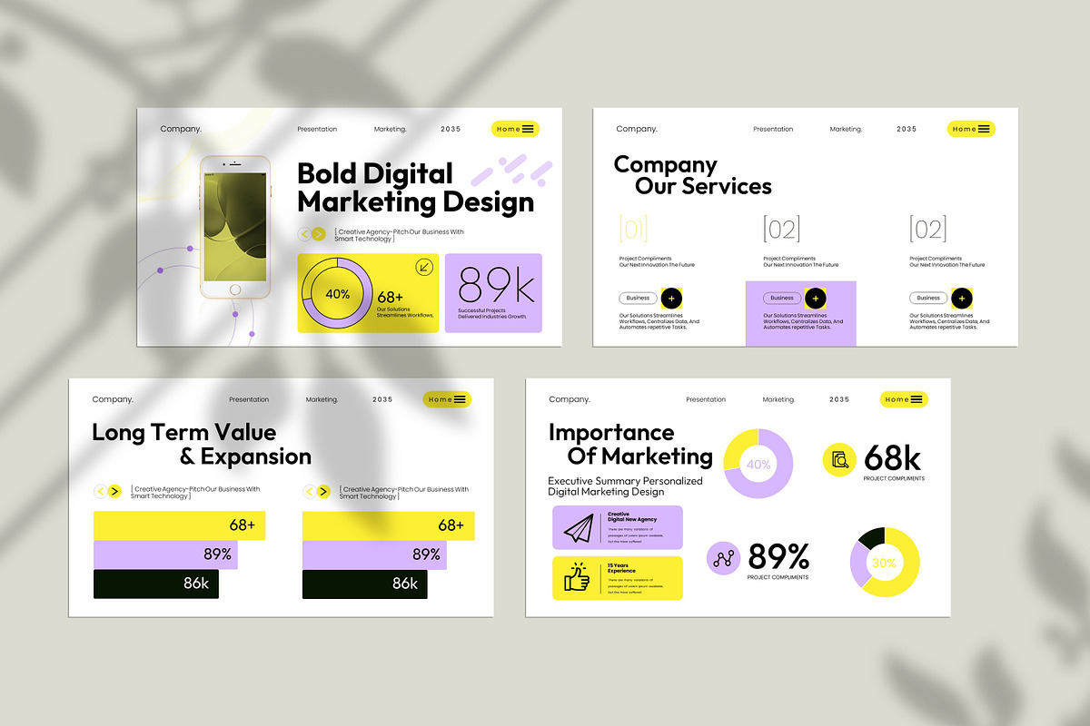 Modern Digital Marketing Template, a Presentation Template by Creative-Work (Photo 4 of 9)