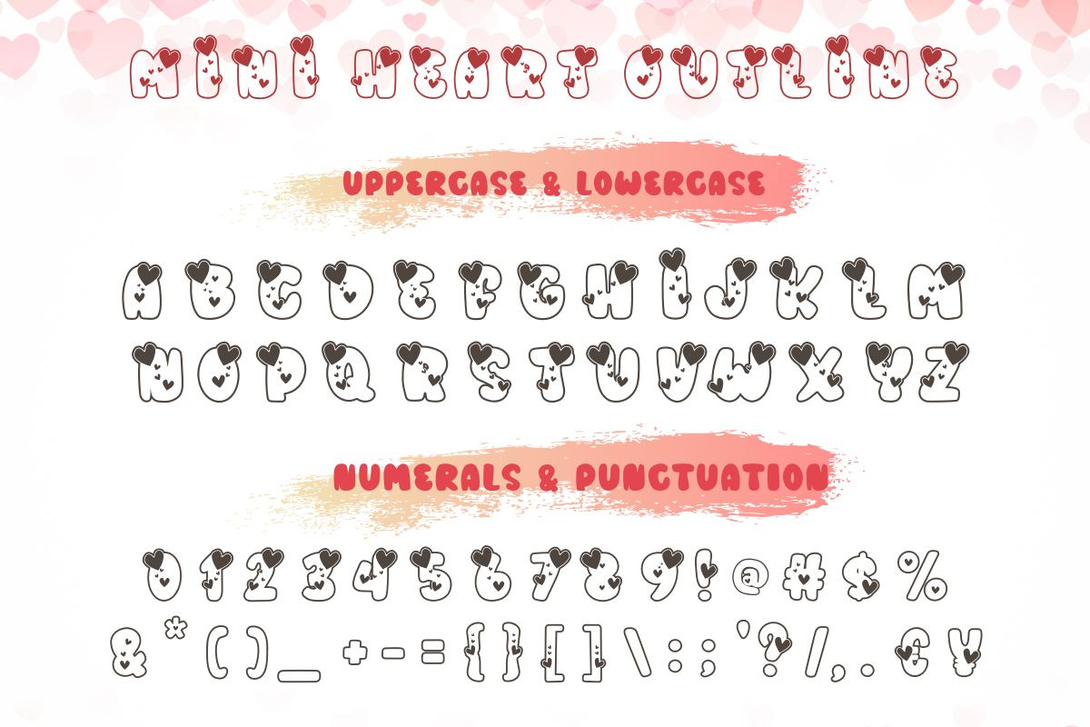 Mini Heart - Cute Decorative Font, a Symbol Font by AnningArts (Photo 5 of 5)