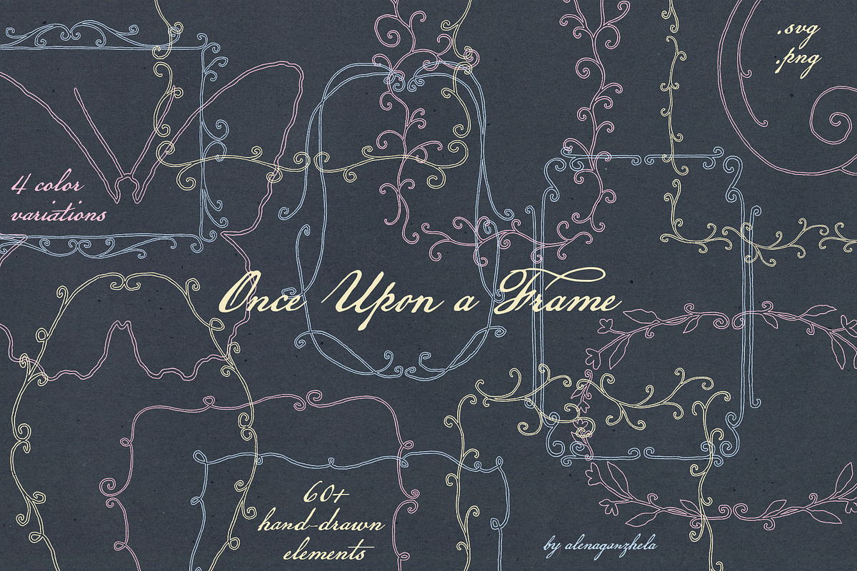 Once Upon a Frame: hand-drawn frames, an Object Graphic by alenaganzhela (Photo 10 of 13)