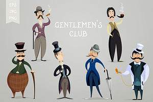 Gentlemen's Club.Cartoon Characters