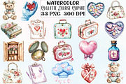Watercolor Coquette Nurse Clipart, an Illustration by CraftArtStudio (Thumbnail 1 of 6)