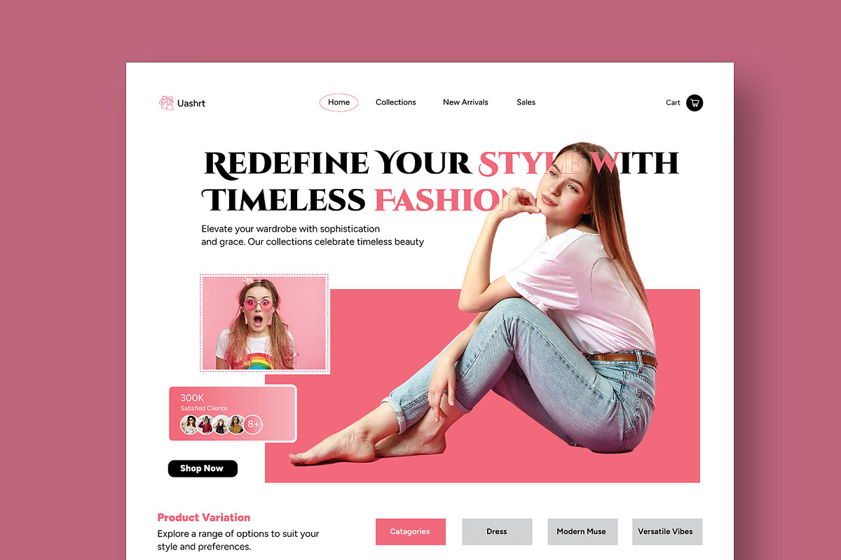 Fashion Landing Page Design, a Landing Page Template by CreativeShaper (Photo 2 of 6)