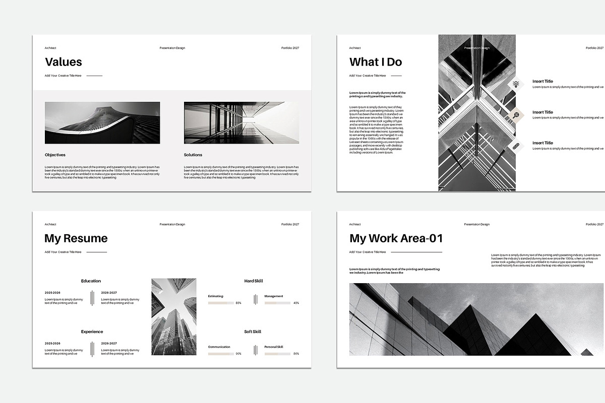 Minimal Architecture Presentation, a Presentation Template by Blackcloud_Creations (Photo 4 of 6)