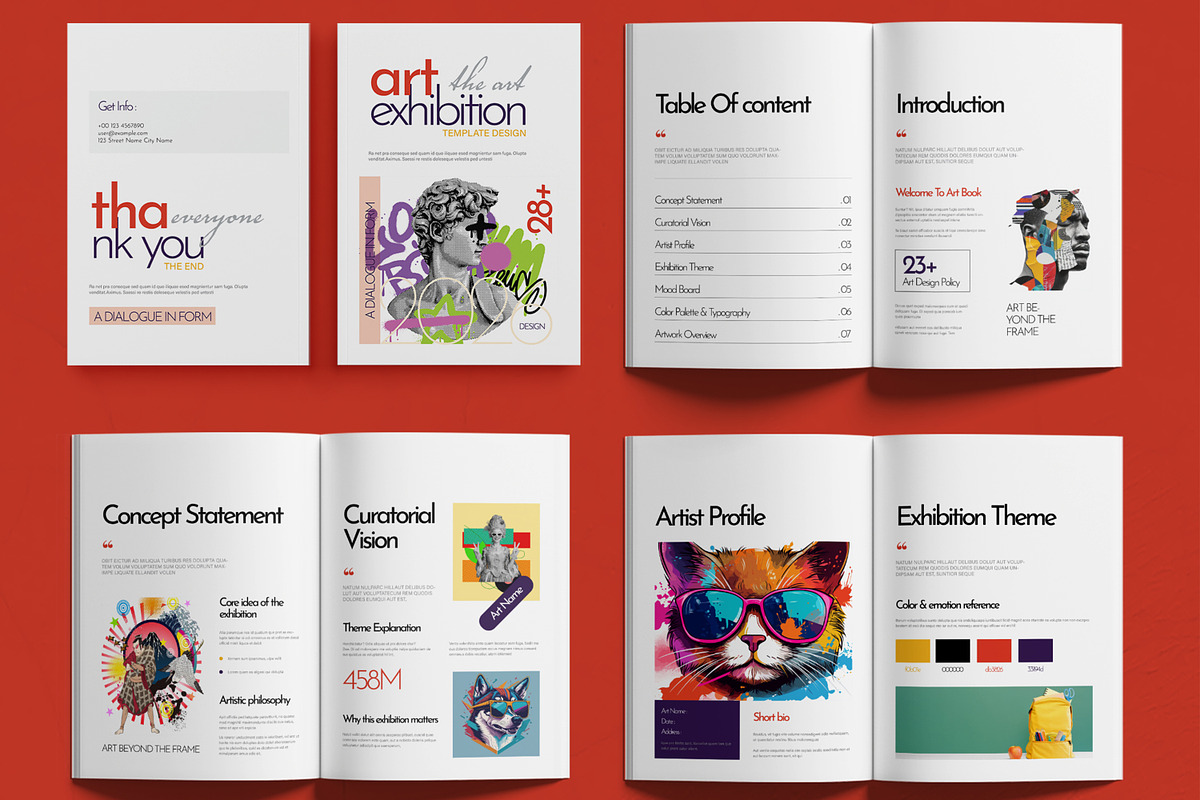 Art Exhibition Portfolio Layout, a Brochure Template by MightyDesign (Photo 2 of 6)