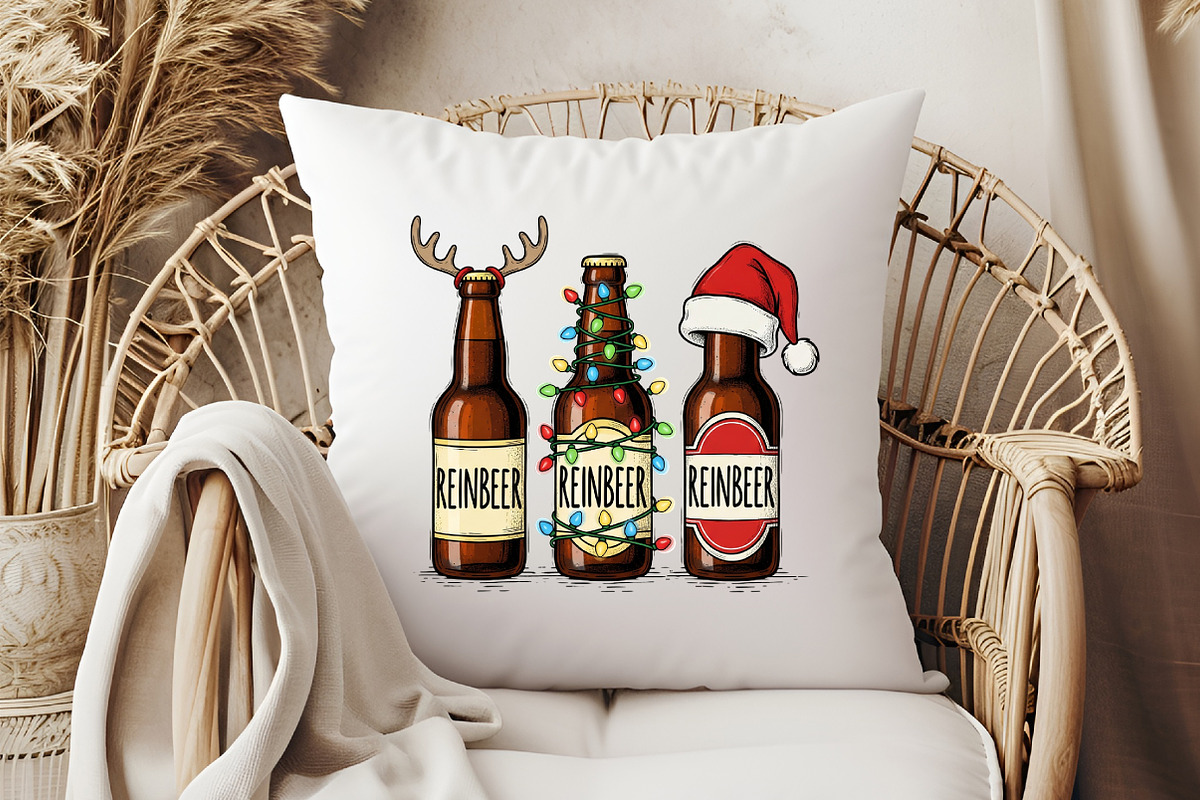Beer Christmas, Funny Christmas PNG, an Illustration by Libby Wishes (Photo 3 of 6)