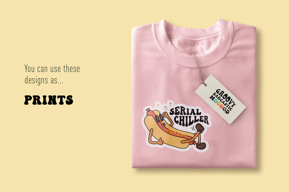 Groovy Sarcastic Mood. 10 Stickers, an Object Graphic by Cosmic Store (Photo 6 of 9)