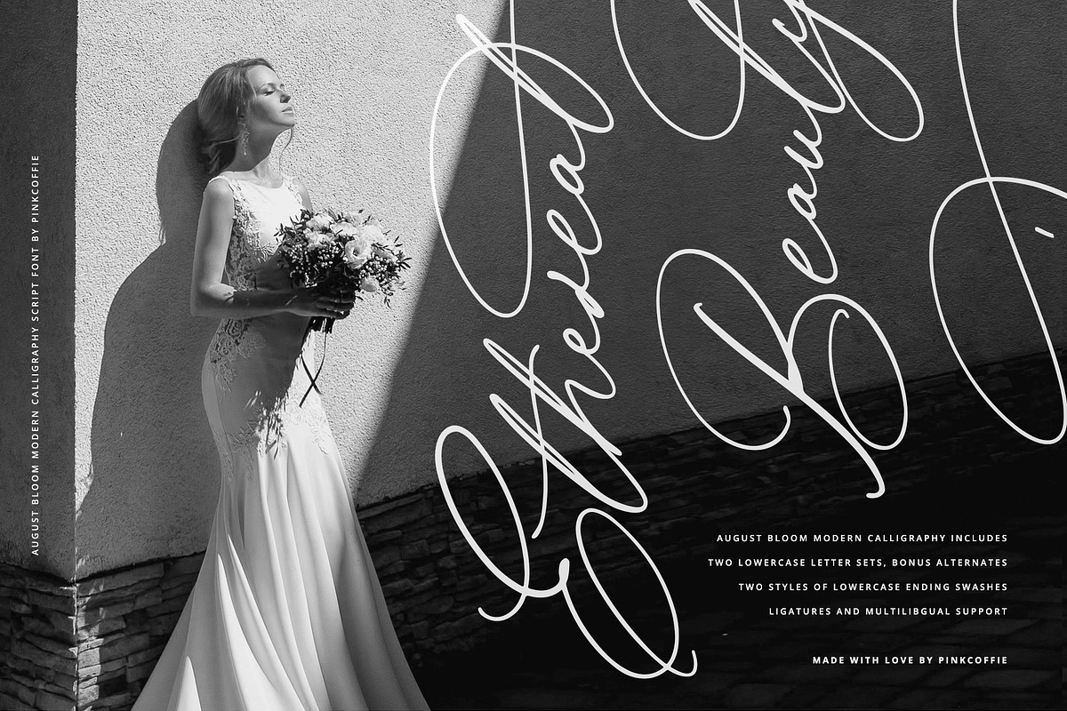 Wedding Calligraphy Font Duo Bundle, a Script Font by Pink Coffie (Photo 5 of 51)
