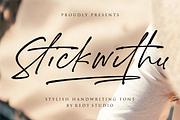 Stickwithu – Handwritten Font, a Script Font by RedyStudio (Thumbnail 1 of 13)