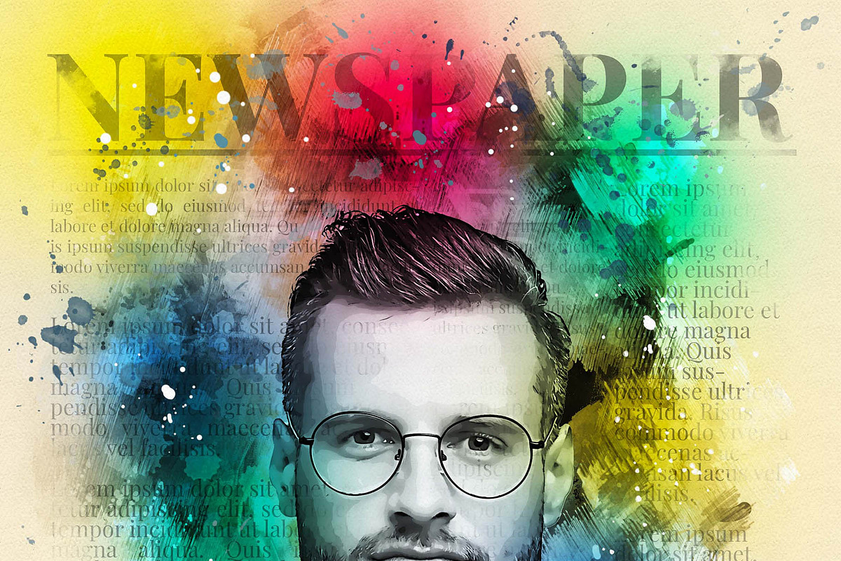 News Paper Mixed Media Art Effect, an Action Add-On by MRI STUDIO (Photo 22 of 43)