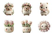 Whimsical spring clipart, an Illustration by SinaCreation (Thumbnail 3 of 11)