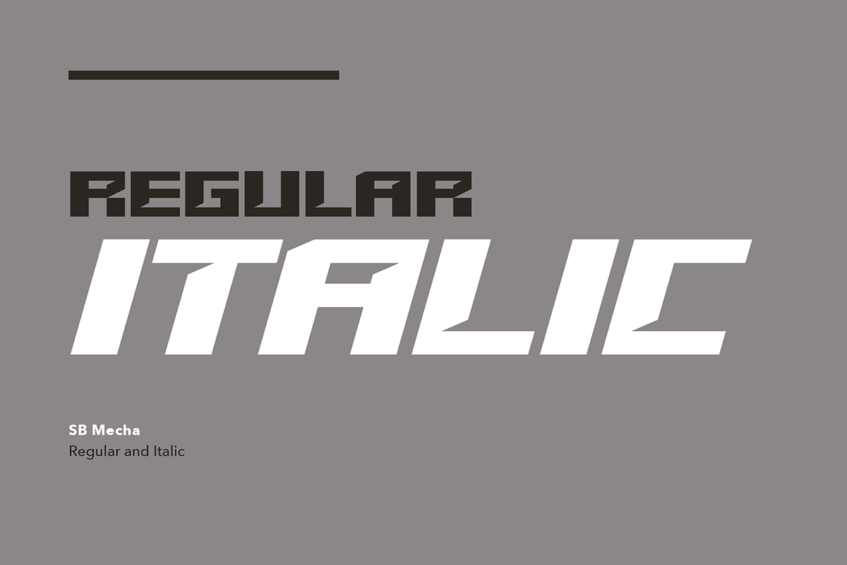 Mecha - block font, a Font by SelfBuild Type (Photo 2 of 13)