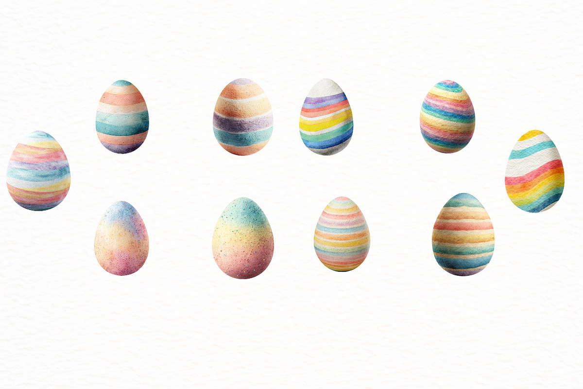 Easter Pastel Eggs Clipart, an Illustration by Designworld (Photo 5 of 5)