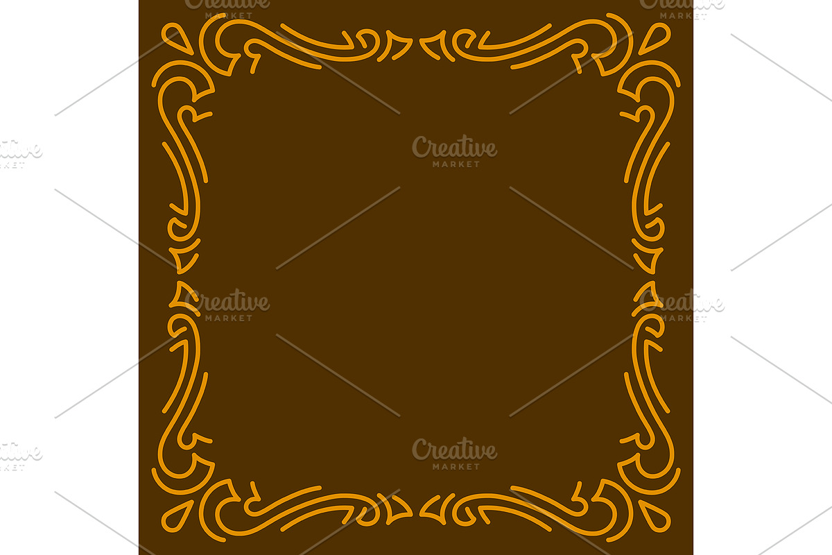 Line curl frame., a Decorative Illustration by incomible