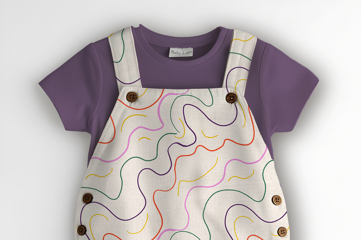 Baby Unisex Shortall Set Mockup, a Hoody Mockup by Nora Gad (Photo 13 of 16)