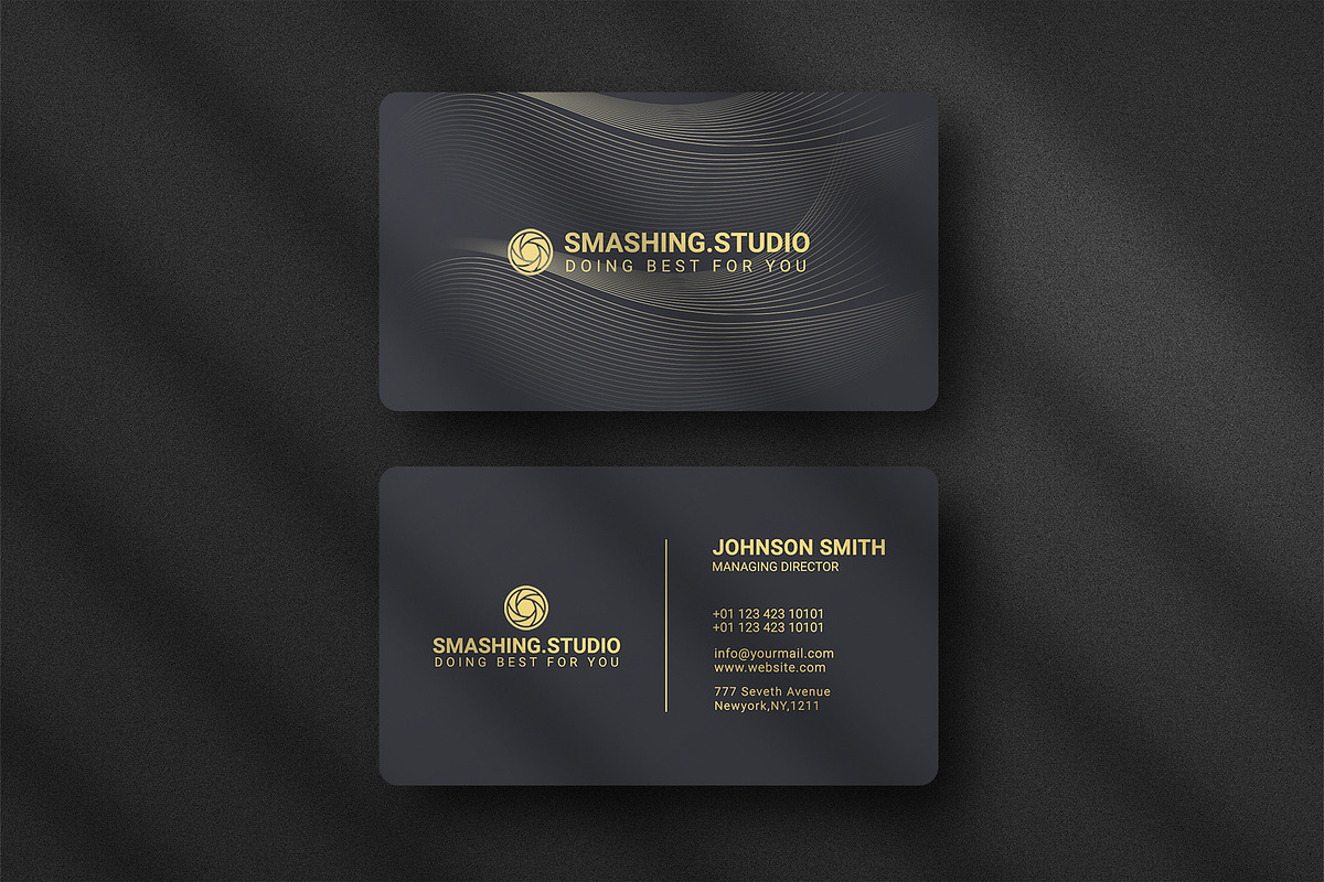 Business card Template & 3 Mock-up, a Business Card Template by Smashing_Studio (Photo 4 of 10)