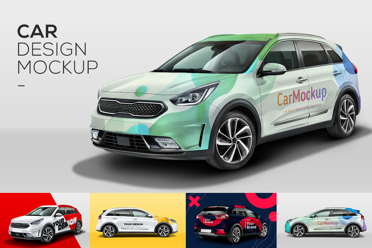 Car Mockup | Customizable PSD, an Advertising Mockup by MDG (Photo 1 of 13)