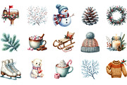 Winter Clip Art, an Illustration by Designking (Thumbnail 3 of 5)