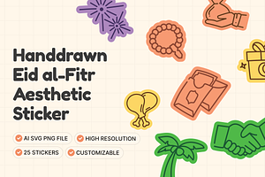 Handdrawn Eid al-Fitr Aesthetic, an Object Graphic by Illustrava