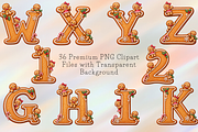 Christmas Gingerbread Alphabet PNG, a Seasonal Illustration by Ink Gallery (Thumbnail 5 of 5)