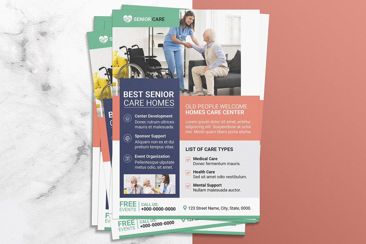 Senior Care Flyer, a Flyer Template by retrographix (Photo 3 of 3)