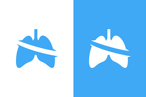 Simple lungs logo template. Lungs, a Healthcare Illustration by GraphiShop