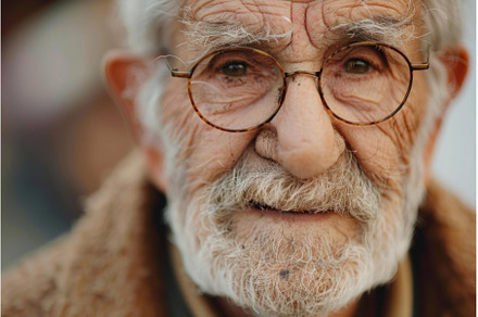 Senior man with white beard and, a Person Photo by Ylivdesign