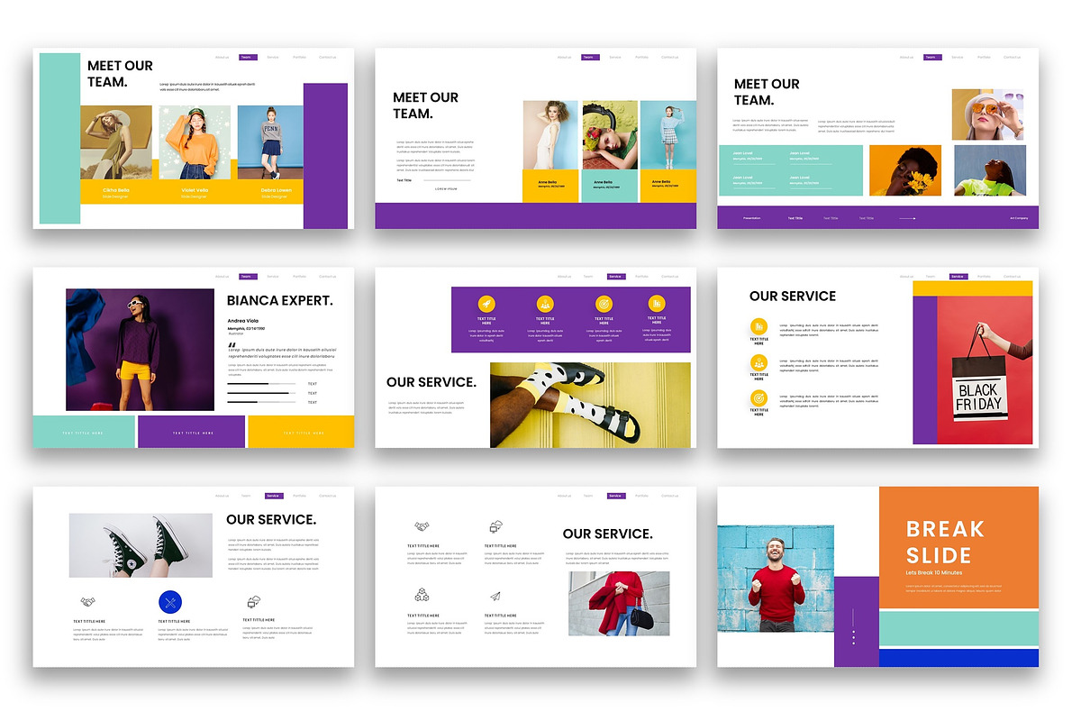 Bianca–Fashion Google Slide Template, a Presentation Template by kreatifreya (Photo 4 of 6)