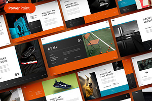 Asmi – Business PowerPoint Template, a Presentation Template by Dens Creative Studio