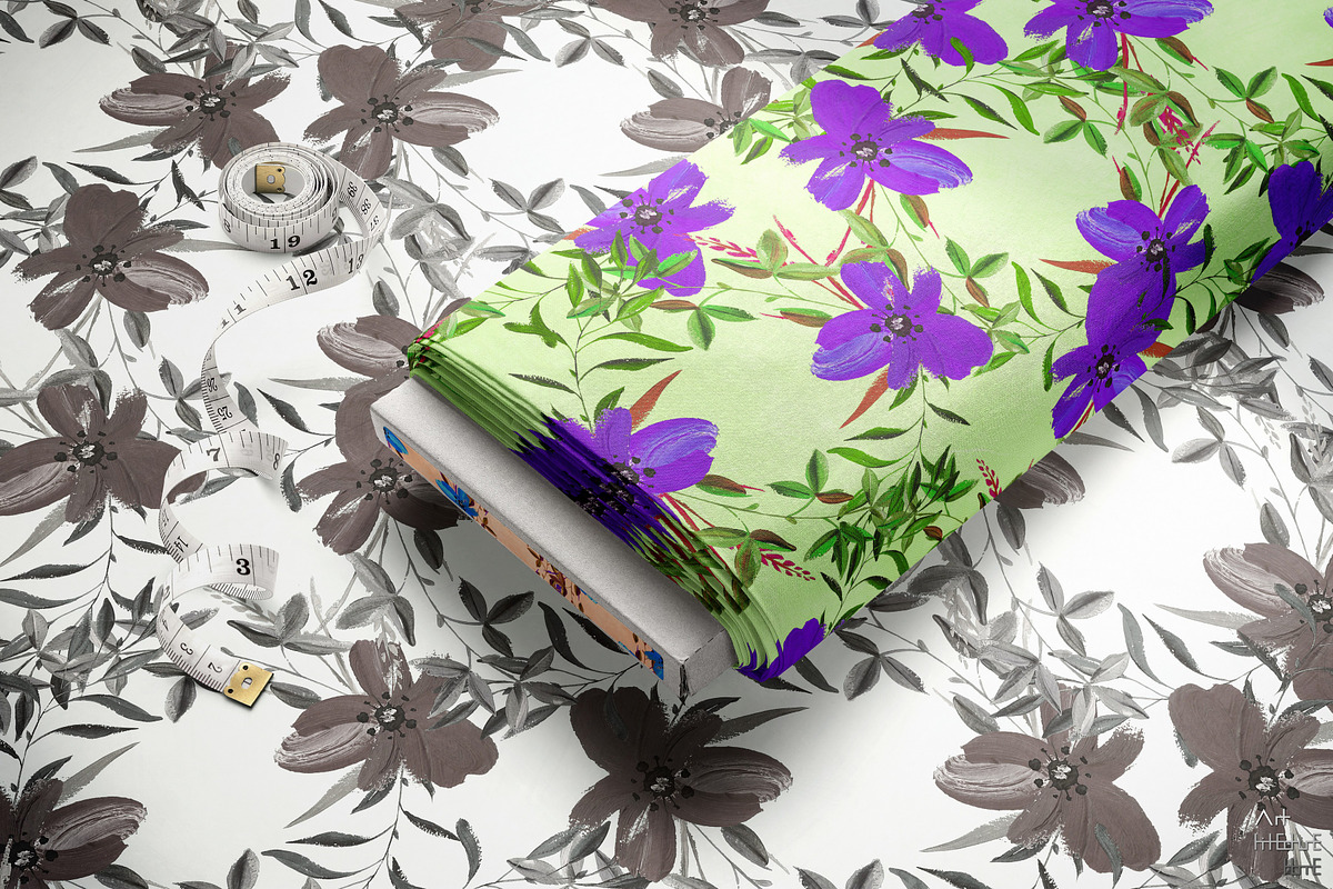 Seamless Floral Crystal Textures, a Pattern Graphic by Arthitecture Home (Photo 6 of 11)