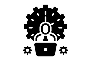 Productive manufacturing solid icon, a Solid Icon by Creative priyanka