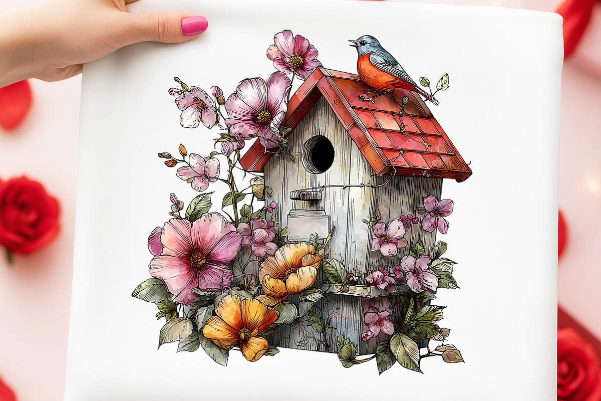 Watercolor Spring Florals Clipart, an Illustration by Digital Artistic99 (Photo 4 of 10)