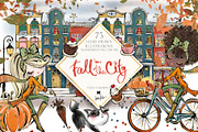 Fall City Autumn Bike PNG Clipart, a Seasonal Illustration by KaramfilaS (Thumbnail 1 of 11)