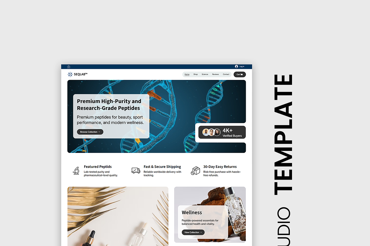 Peptide / Serum - Wix Studio Website, a Wix Template by Kitteeh (Photo 2 of 13)