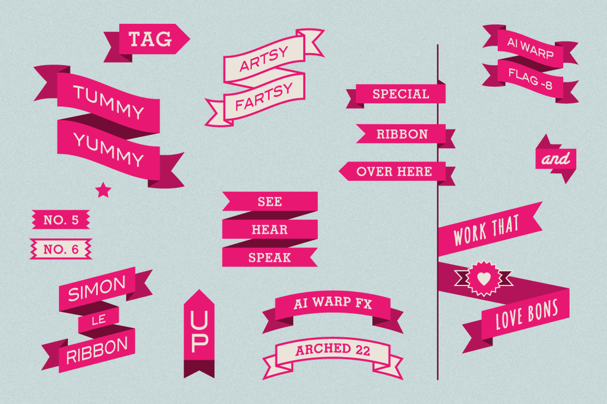 Pack of 66 Editable Ribbons preview 4