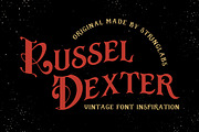 Russel Dexter - Retro Vintage Font, a Blackletter Font by StringLabs (Thumbnail 1 of 7)