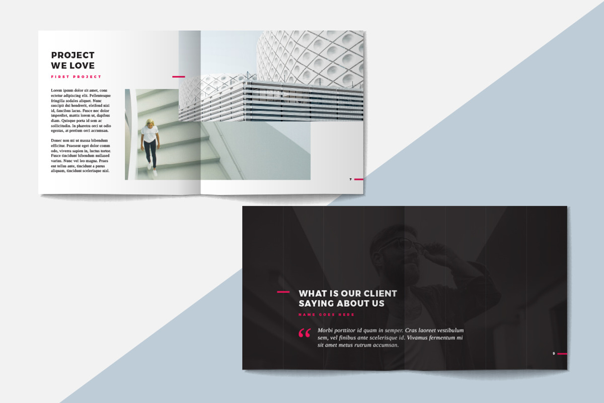 Square Portfolio Brochure Template, a Brochure Template by RWstudio (Photo 4 of 6)