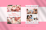 VALENTINE'S DAY CARD CANVA TEMPLATE, a Card Template by The Little Lily Studio (Thumbnail 2 of 5)