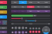 Flat UI Web Kit, an UI Kit Template by ChrisFarina (Thumbnail 4 of 4)