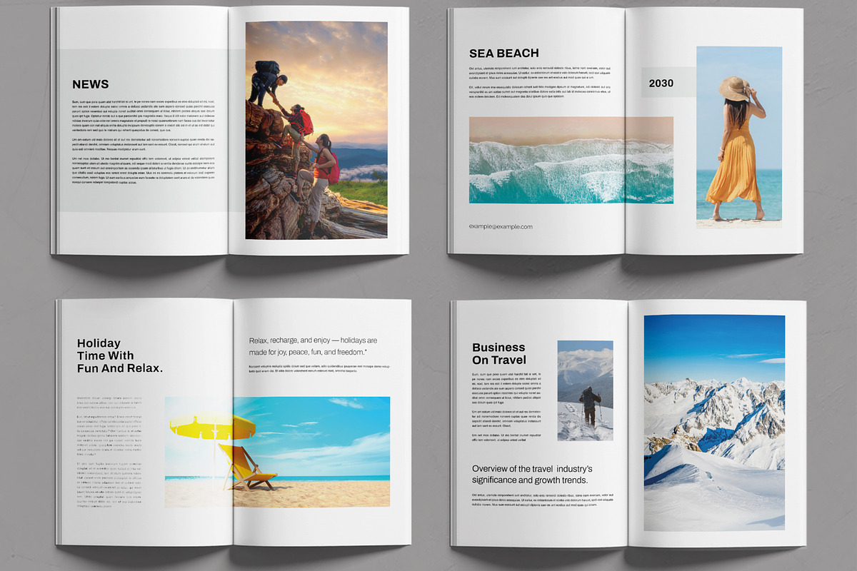 Travel Magazine Layout, a Magazine Template by MightyDesign (Photo 3 of 6)