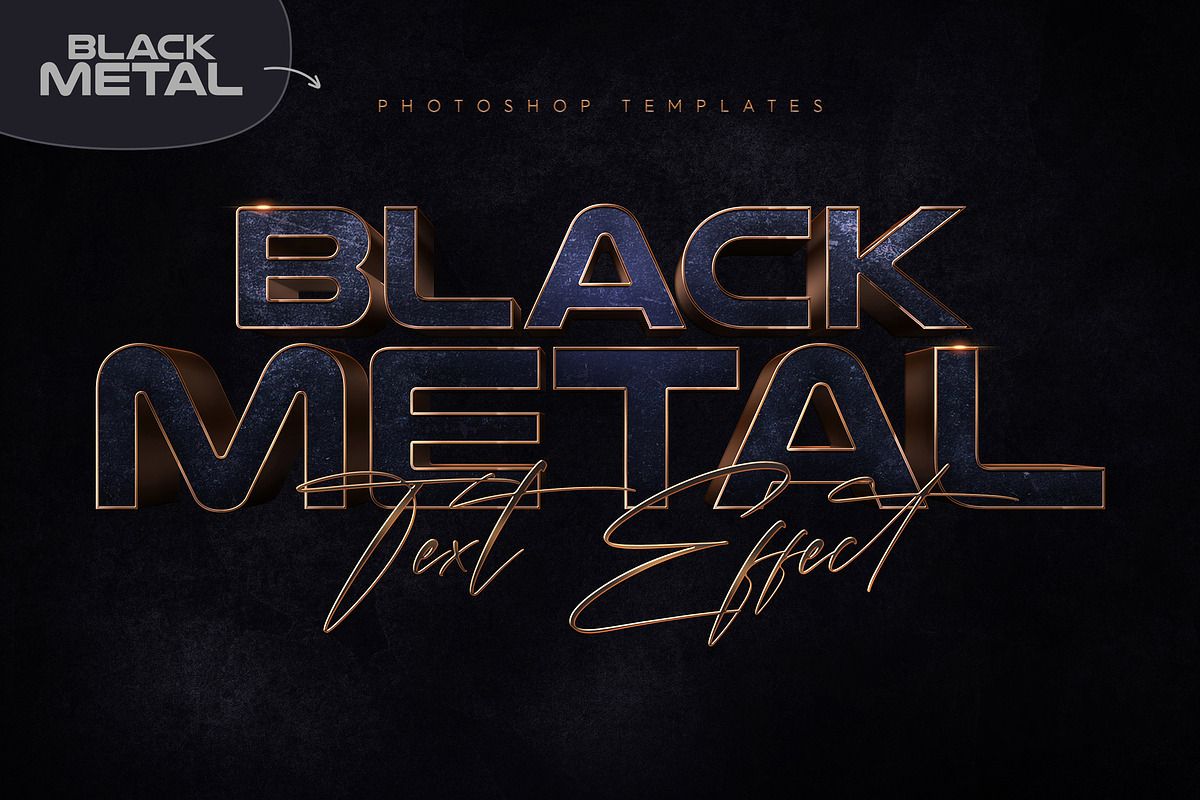 Black Metal Text Effects, a Layer Style Add-On by Andrew Skoch Design (Photo 3 of 8)