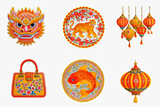 Chinese New Year Clipart, an Illustration by CreationArt (Thumbnail 4 of 6)