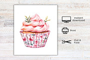 Pink Afternoon Tea Clipart, an Illustration by Canvas Craft (Thumbnail 8 of 8)