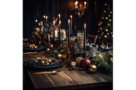 Christmas table setting with winter, a Holiday Photo by Yulia Furman