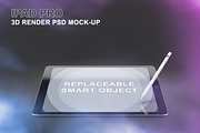 iPad Pro 3D Render Mockup, an iPad Mockup by mockupgeek (Thumbnail 1 of 5)