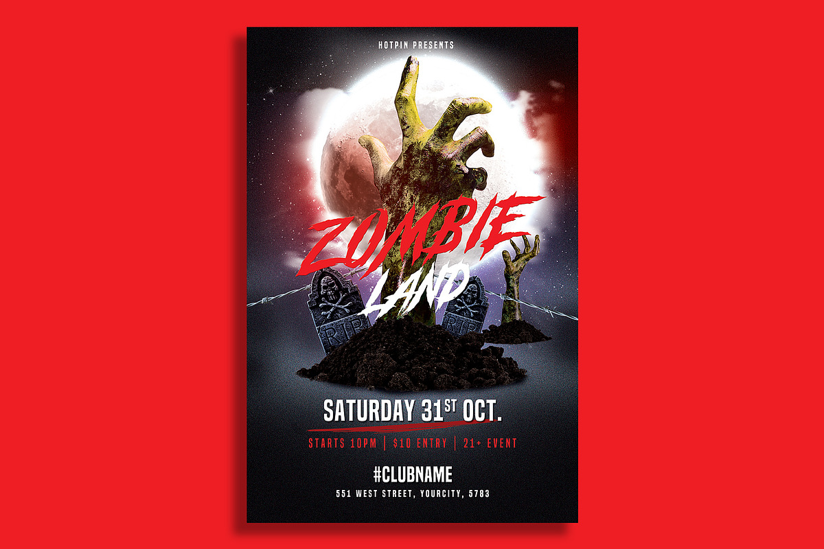 Halloween Party Flyer Template, a Flyer Template by Hotpin (Photo 2 of 2)