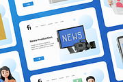 3D News Illustration, a Scene 3D Model by Flat Icons (Thumbnail 6 of 8)
