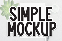 Simple Mockup | Script Font