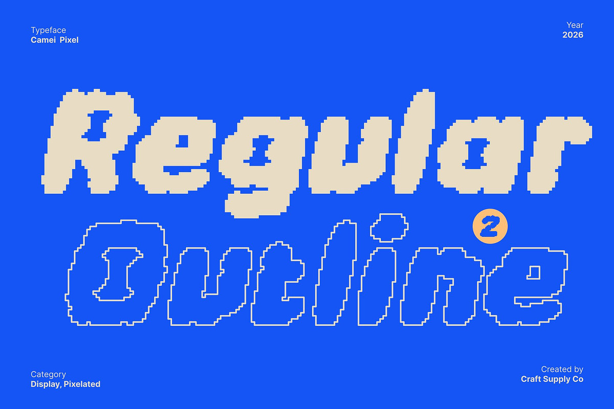 Camei Pixel, a Sans Serif Font by Craft Supply Co. (Photo 3 of 8)