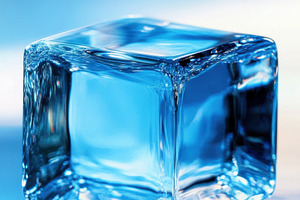 Clear ice cube on smooth surface, a Photo by Beautiful things